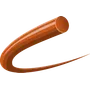 Dekoratives Element mit geschwungener brauner Form.
