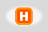 オレンジ色の四角と中央に白い文字「H」が入ったアイコン。