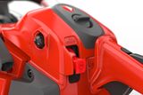 電動工具のスタートボタンとストップボタンのクローズアップビュー。