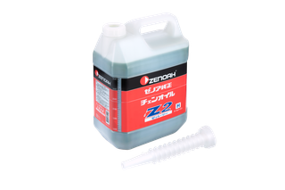 Z2(H)4L オールシーズンタイプ. 取り外し可能な注ぎ口を備えたゼノアチェーンオイル容器の正面図。