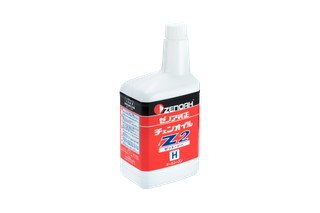 Z2(H)1L オールシーズンタイプ. オールシーズンのZ2とラベル付けされたゼノアチェーンオイルボトルの正面図。