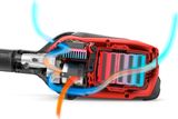 ハスクバーナのバッテリー駆動製品のX線ビューで内部部品が確認されています。